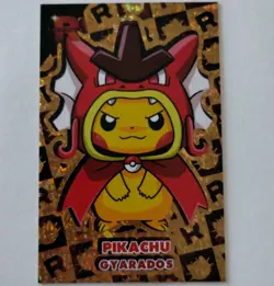 Pikachu Red Gyarados Poncho Gold Holo Pokemon Card Database Team Rocket Chase - Image 1