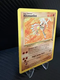Hitmonlee 22/62 Fossil Set Non Holo Rare 1999 WOTC Vintage Pokemon Card LP+ - Image 4