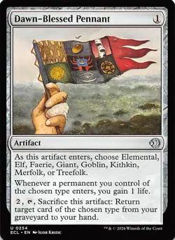 Dawn Blessed Pennant 254 Lorwyn Eclipsed Magic the Gathering - Image 1