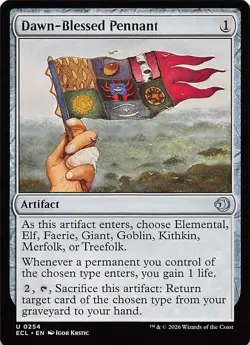 Dawn Blessed Pennant 254 Lorwyn Eclipsed Magic the Gathering - Image 1