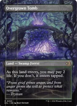 Overgrown Tomb Borderless 350 Lorwyn Eclipsed Magic the Gathering - Image 2