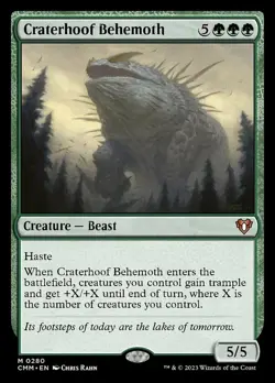 1 x Craterhoof Behemoth - Commander Masters - Light Play - MTG - Image 1