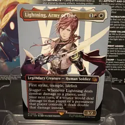 MTG Final Fantasy - Lightning Army of One Borderless Non Foil - 400 FIN - Image 1