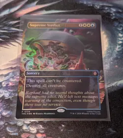 Magic The Gathering T.M.N.T. Supreme Verdict Borderless Foil M/NM - Image 1