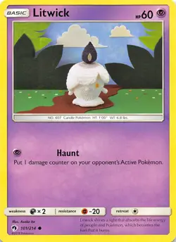 Litwick 101/214 SM Lost Thunder Pokemon - Image 1