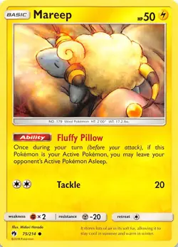 Mareep 75 75/214 SM Lost Thunder Pokemon - Image 1