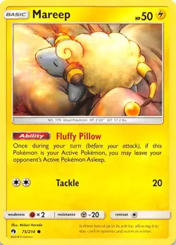 Mareep 75 75/214 SM Lost Thunder Pokemon - Image 1