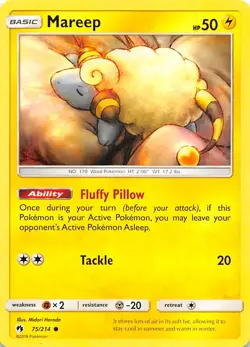 Mareep 75 75/214 SM Lost Thunder Pokemon - Image 1