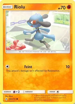 Riolu 102/214 SM Unbroken Bonds Pokemon - Image 1