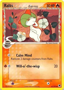 Ralts Delta Species 61/101 Dragon Frontiers Pokemon - Image 1