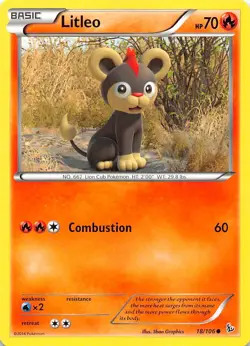 Litleo 18/106 XY Flashfire Pokemon - Image 1