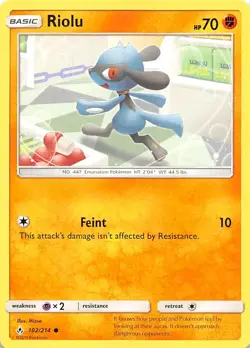 Riolu 102/214 SM Unbroken Bonds Pokemon - Image 1