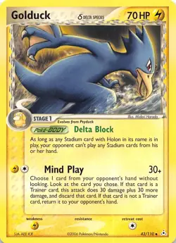 Golduck Delta Species 43/110 Holon Phantoms Pokemon - Image 1