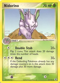 Nidorino 41/112 FireRed & LeafGreen Pokemon - Image 1