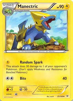 Manectric 25/108 XY Roaring Skies Pokemon - Image 1