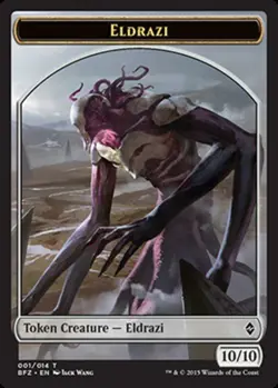 1 x Eldrazi Token - Battle For Zendikar - Light Play - MTG - Image 1