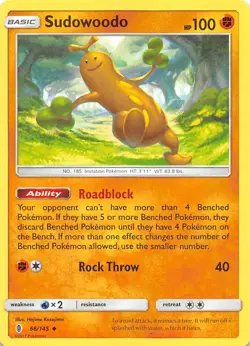Sudowoodo 66/145 SM Guardians Rising Pokemon - Image 1