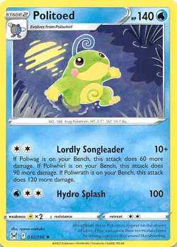 Politoed 032/196 SWSH11: Lost Origin Pokemon - Image 1