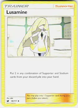 Lusamine 96/111 SM - Crimson Invasion Pokemon - Image 1