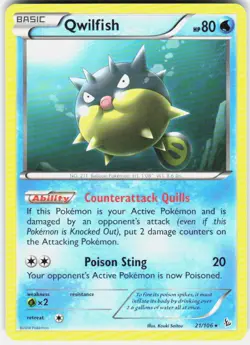 Qwilfish 21/106 XY - Flashfire Pokemon - Image 1