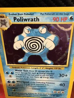 Pokemon Base Set Poliwrath Holo 13/102 WOTC 1999 LP- Vintage Holographic - Image 2