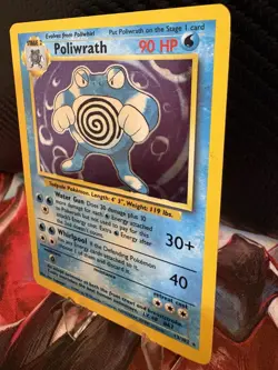 Pokemon Base Set Poliwrath Holo 13/102 WOTC 1999 LP- Vintage Holographic - Image 3
