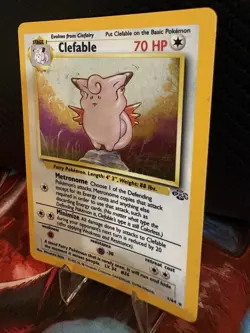 Clefable Holo 1/64 Jungle Unlimited Vintage Pokemon WOTC MP - Image 3