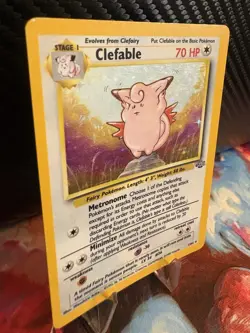 Clefable Holo 1/64 Jungle Unlimited Vintage Pokemon WOTC MP - Image 4