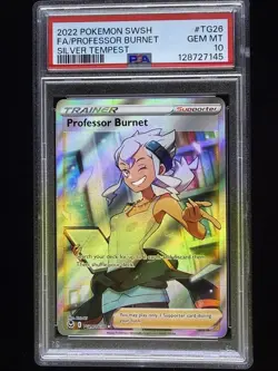 Professor Burnet Full Art TG26/TG30 Silver Tempest Pokemon PSA 10 GEM MINT - Image 1