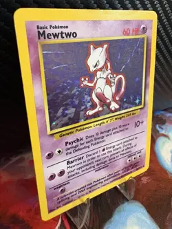 1999 Pokemon Base Set Mewtwo Holo 10/102 WOTC Vintage LP - Image 4