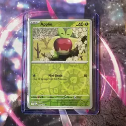 Pokemon TCG Applin Reverse Holo 016/182 Destined Rivals NM - Image 1
