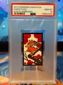 2013 POKEMON HANAFUDA KANTO FEBRUARY FARFETCH'D PSA 10 - Image 1