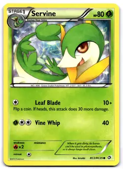 SERVINE RC2/RC25 HOLO COMMON LEGENDARY TREASURES: RADIANT COLLECTION POKEMON NM - Image 1