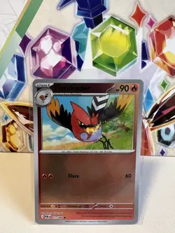 Fletchinder 013/088 Common Reverse Holo - Pokemon TCG Perfect Order - NM - Image 1