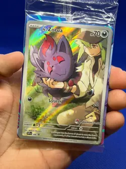 SEALED Pokemon Journey Together N’s Zorua 189 Promo Pokemon Center Stamped - Image 2