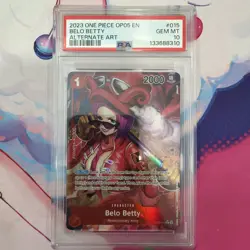 One Piece Awakening of the New Era Belo Betty OP05-015 Alt Art English PSA 10 - Image 1