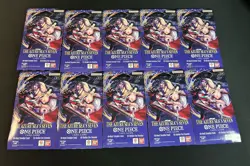 One Piece TCG The Azure Sea’s Seven OP-14 EB04 Sleeved Booster Packs LOT OF 10! - Image 1