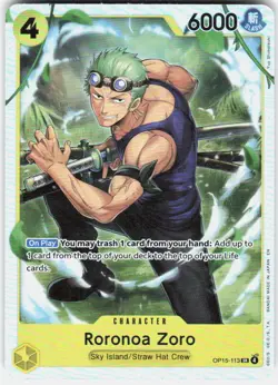Roronoa Zoro Foil OP15-113 Adventure on Kami's Island One Piece - Image 1