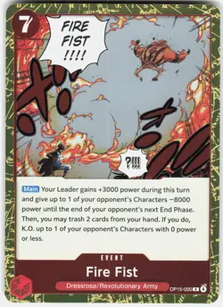 Fire Fist Foil OP15-020 Adventure on Kami's Island One Piece - Image 1