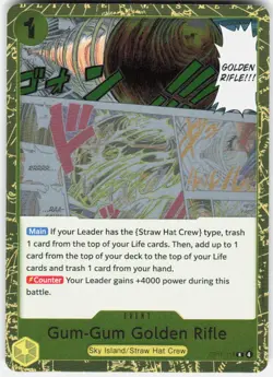 Gum-Gum Golden Rifle Foil OP15-116 Adventure on Kami's Island One Piece - Image 1