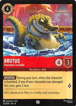 Brutus Fearsome Crocodile Foil 125/204 Reign of Jafar Disney Lorcana - Image 1