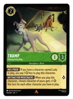 Disney Lorcana Archazia's Island Tramp-Enterprising Dog 11/204 Non Foil Rare - Image 1