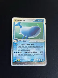 Wailord ex 100/100 DMG Holo Rare Vintage Pokemon Cards Ultra Rare - Image 1