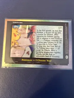 2000 Topps Pokemon TV Animation Edition Series 2 EP1 - I CHOOSE YOU! - Image 2