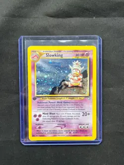 Pokemon Neo Genesis 14/111 Slowking HOLO 1st edition DOUBLE SWIRL LP/MP - Image 1