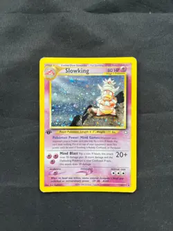 Pokemon Neo Genesis 14/111 Slowking HOLO 1st edition DOUBLE SWIRL LP/MP - Image 2