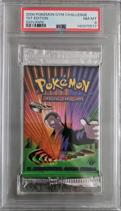 Giovanni 1st Edition Sealed Pack PSA 8 2000 Pokemon Gym Challenge 140970577 - Image 1