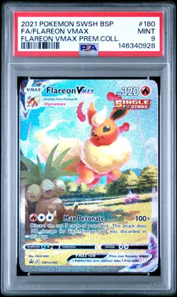PSA 9 Flareon Vmax SWSH180 Premium Collection Alt Art Promo Pokemon - Image 1