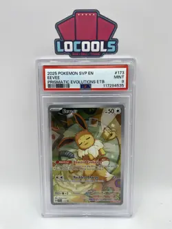 2025 POKEMON SVP EN-SV BLACK STAR PROMO #173 EEVEE PSA 9 - Image 1