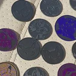 Pokemon TCG Flip Coin Lot 19 Multicolor Plastic Holofoil Embossed Pikachu Eevee - Image 2